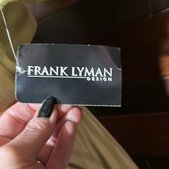 NWT Vintage 80s Frank Lyman Design Green Floral Midi Dress - Picture 7 of 12